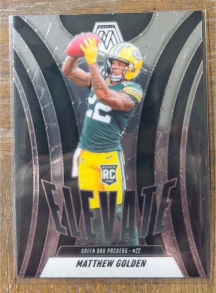 2025 Panini Mosaic #3 Matthew Golden Elevate Rookie — front