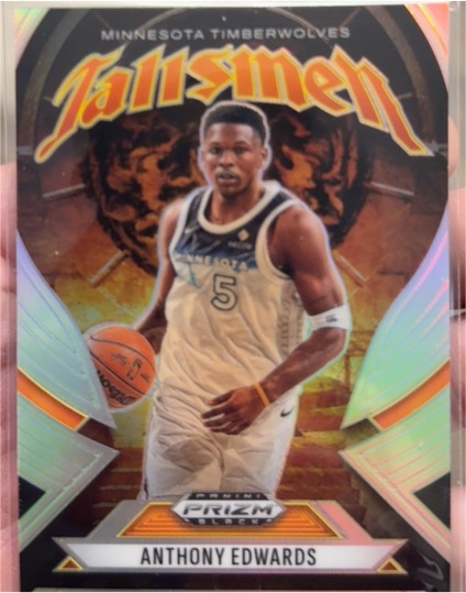 2024-25 Panini Prizm Black #11 Anthony Edwards Talismen Silver — front