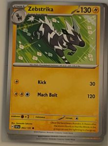 2024 Pokémon SV08: Surging Sparks #063 Zebstrika — front