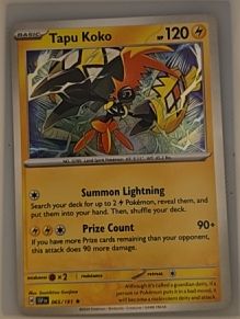 2024 Pokémon Scarlet & Violet SV08: Surging Sparks #65 Tapu Koko — front