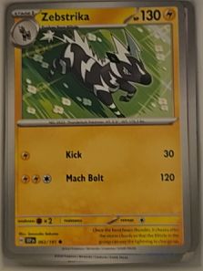 2024 Pokémon SV08: Surging Sparks #063 Zebstrika — front