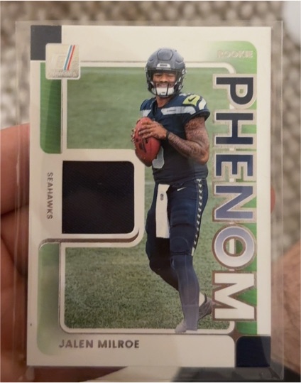 2025 Panini Donruss #RPJ-JME Jalen Milroe Phenom Rookie Patch — front