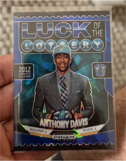 2024-25 Panini Prizm Black #8 Anthony Davis Luck of the Lottery — front
