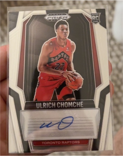 2024-25 Panini Prizm Black #RS-ULR Ulrich Chomche Rookie Signatures Auto — front