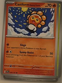 2024 Pokémon SV08: Surging Sparks #020 Castform Sunny Form — front