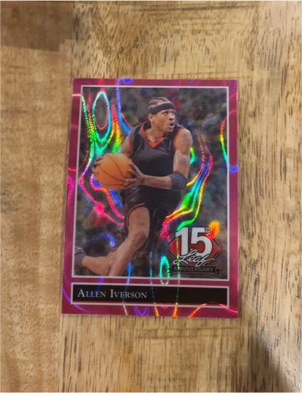 2025 Leaf National Convention 15th Anniversary # Allen Iverson Purple Lava — front