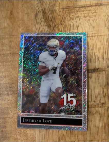 2025 Leaf 15th Anniversary NSCC #1992 Jeremiyah Love — front