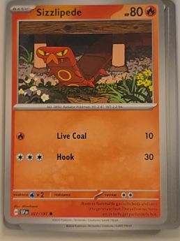 2024 Pokémon SV08: Surging Sparks #27 Sizzlipede — front