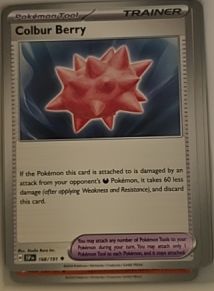 2024 Pokémon SV08: Surging Sparks #168 Colbur Berry — front