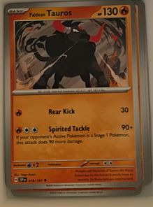 2024 Pokémon SV08: Surging Sparks #018 Paldean Tauros — front