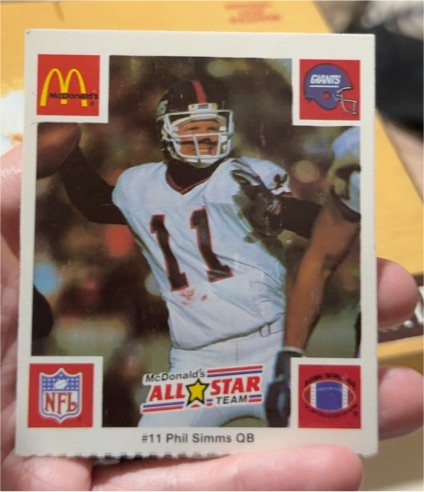 1986 McDonald's #11 Phil Simms New York Giants All Stars — front