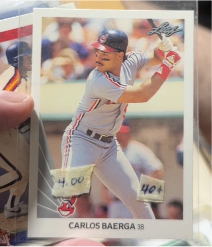 1990 Leaf #443 Carlos Baerga — front
