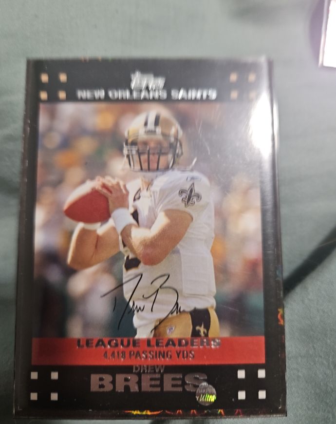 2007 Topps League Leaders #429 Drew Brees — front