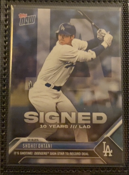 2023 Topps Now #OS-21 Shohei Ohtani Signed 10 Years LA Dodgers — front