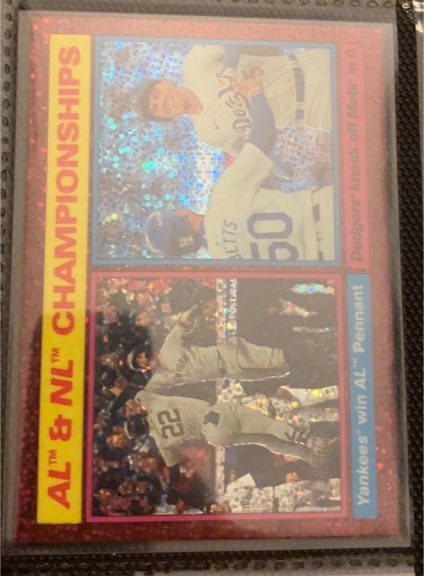 2025 Topps Heritage #461 AL & NL Championships Mookie Betts — front
