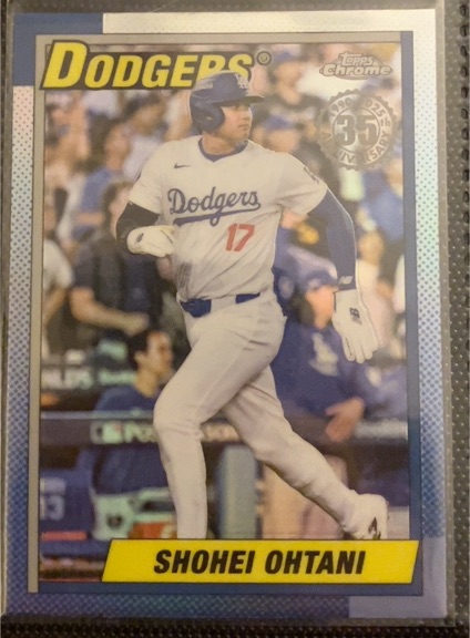 2025 Topps Chrome 1990 Topps Baseball 35th Anniversary #90CB-7 Shohei Ohtani — front