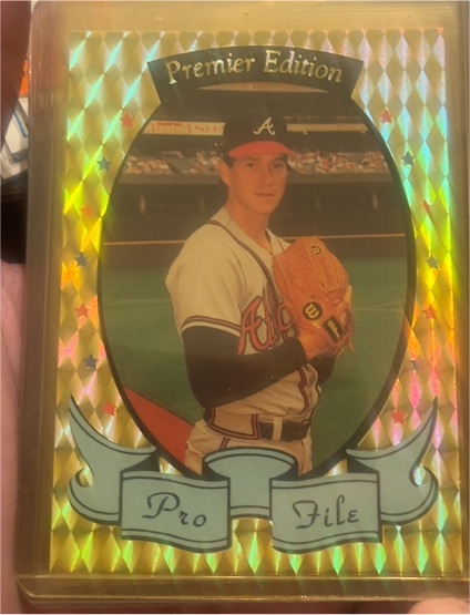 1992 Premier Edition Pro File #7 Tom Glavine — front