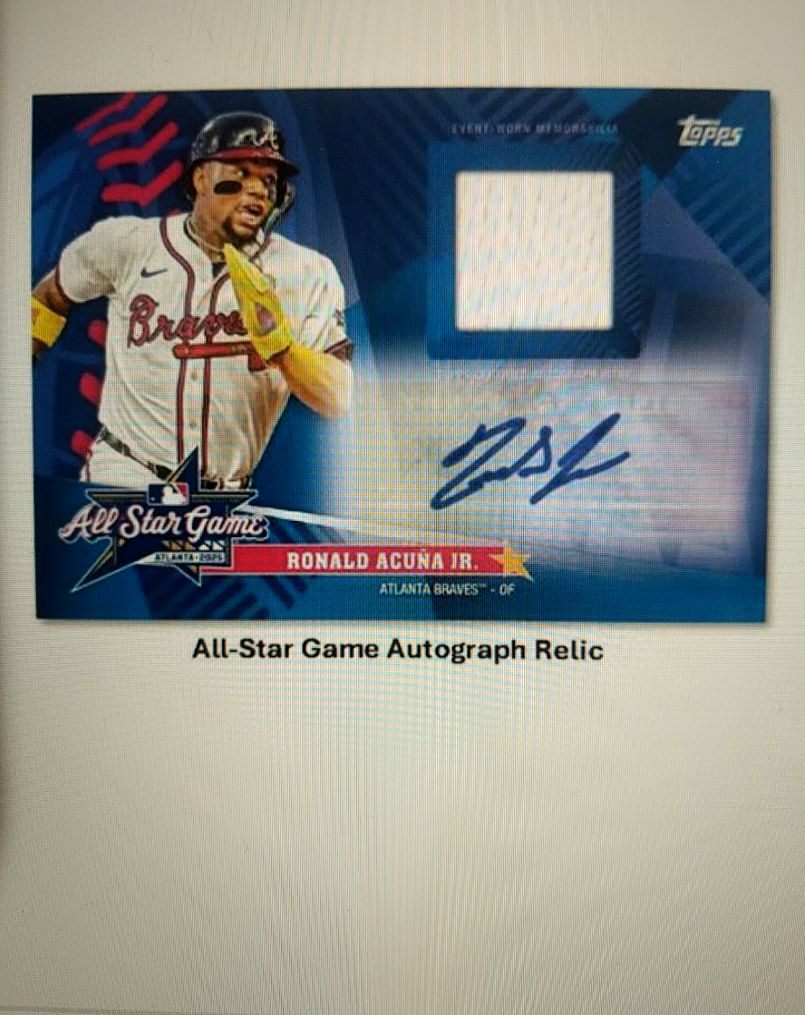 2023 Topps All-Star Game Autograph Relic #Ronald Acuña Jr. — front