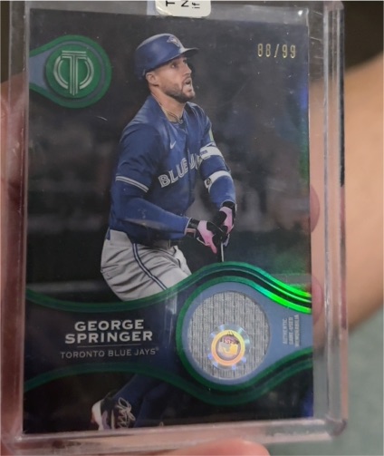 2025 Topps Tribute Stamp of Approval Green #SOA-GS George Springer — front