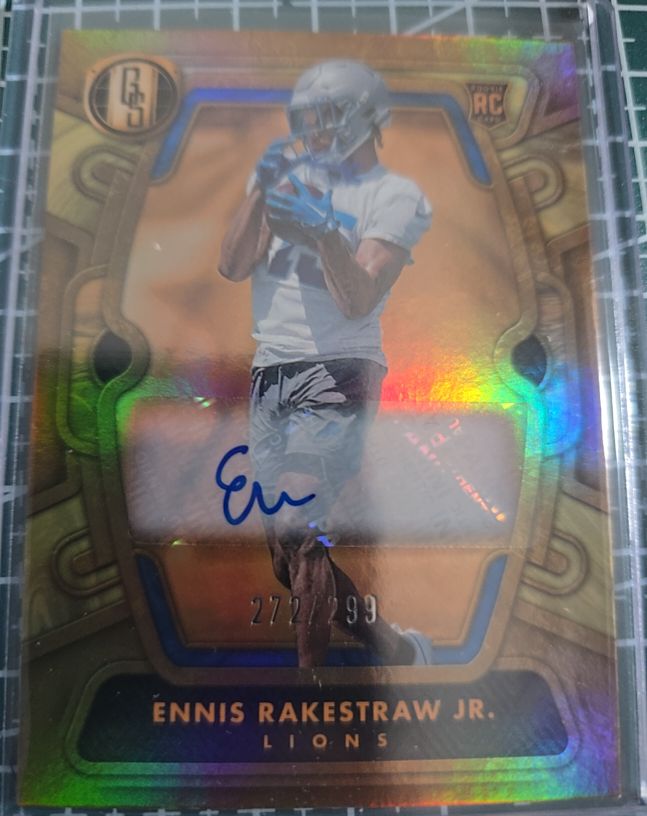 2024 Panini Gold Standard #192 Ennis Rakestraw Jr Rookie Auto /299 Lions — front