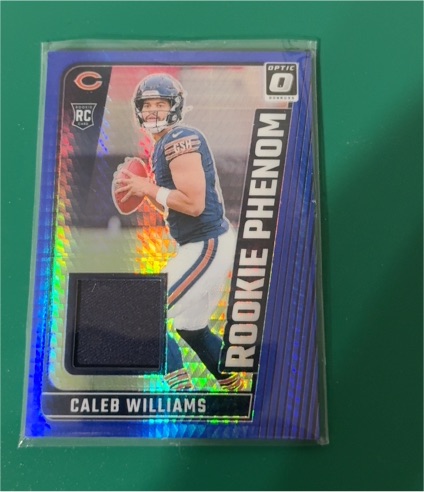 2024 Donruss Optic #RPB-CWS Caleb Williams Rookie Phenom Blue Hyper Patch — front