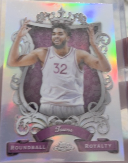2023-24 Topps Chrome Roundball Royalty #RR-3 Karl-Anthony Towns — front