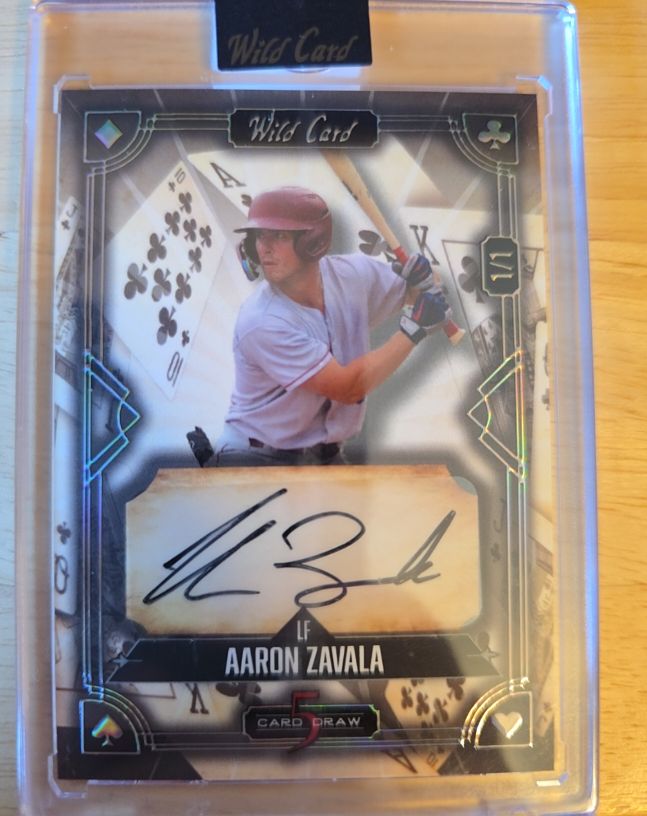 2024 Wild Card 5 Card Draw #5CDCL-AZ Aaron Zavala — front