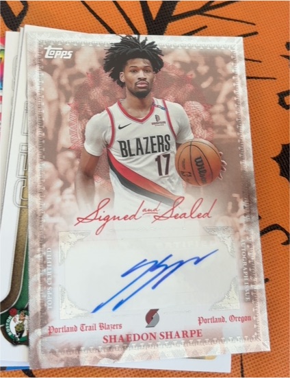 2025/26 Topps Signed and Sealed #Shaedon Sharpe — front