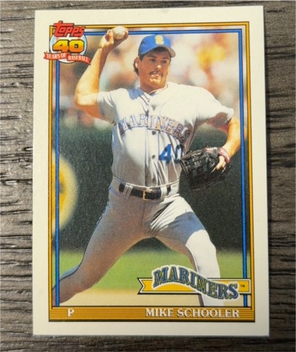 1991 Topps #365 Mike Schooler — front