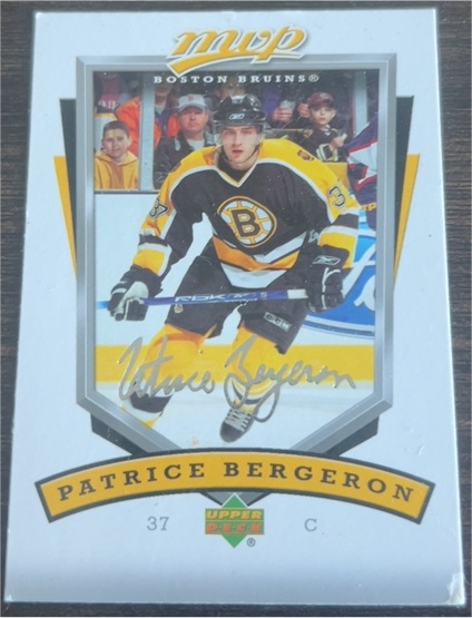2006-07 Upper Deck MVP #25 Patrice Bergeron — front