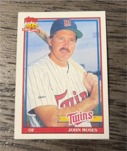 1991 Topps #341 John Moses — front