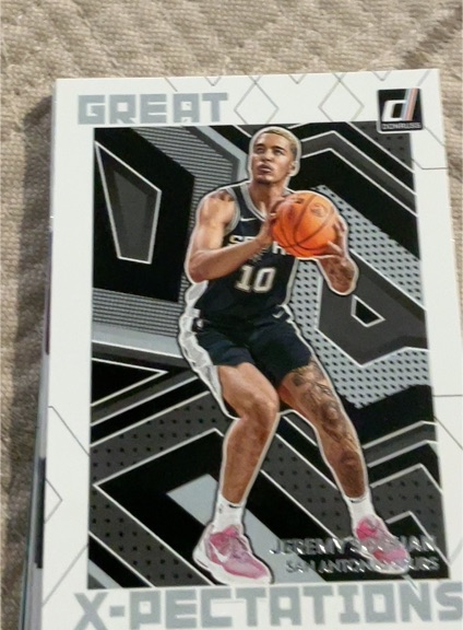 2022-23 Panini Donruss #9 Jeremy Sochan Great X-Pectations — front