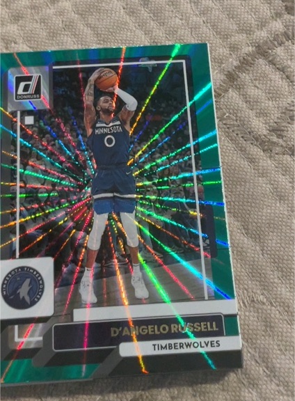 2022-23 Donruss #97 D'Angelo Russell Green Laser — front