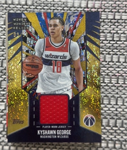 2025-26 Topps Woven Wonders Relics #WW-KG Kyshawn George — front