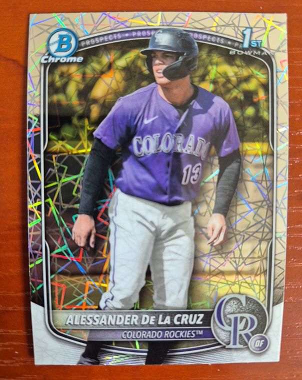 2025 Bowman Chrome #BCP-219 Alessander De La Cruz — front