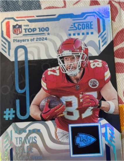 2025 Panini Score Top 100 #93 Travis Kelce — front