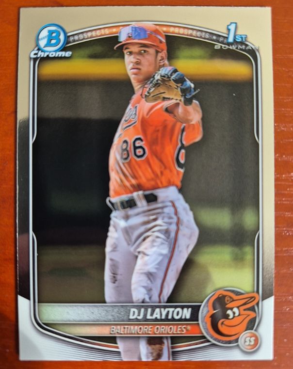 2025 Bowman Chrome Prospects #BCP-252 DJ Layton — front