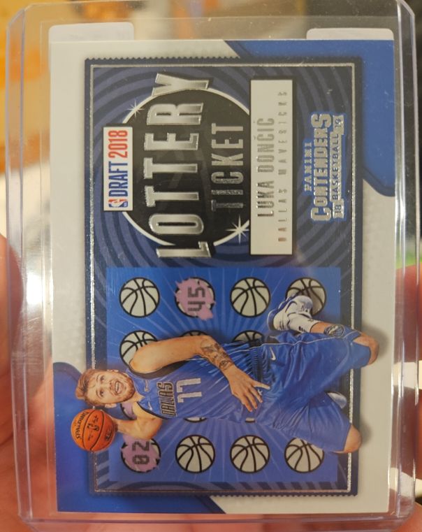 2018-19 Panini Contenders #3 Luka Doncic Lottery Ticket — front