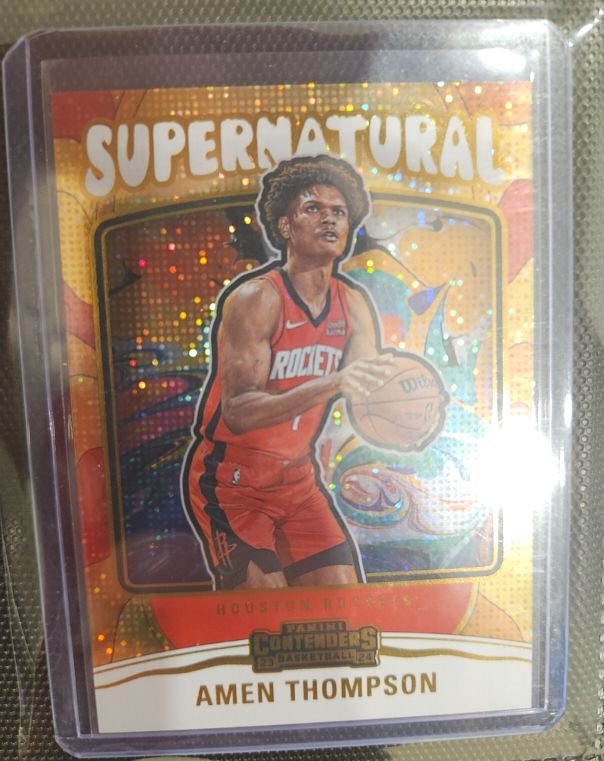 2023-24 Panini Contenders #7 Amen Thompson Supernatural — front