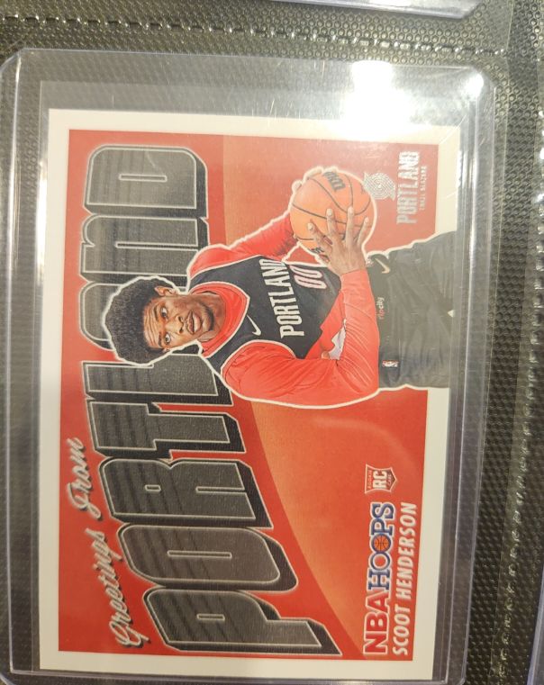 2023-24 Panini NBA Hoops #3 Scoot Henderson Rookie Greetings — front