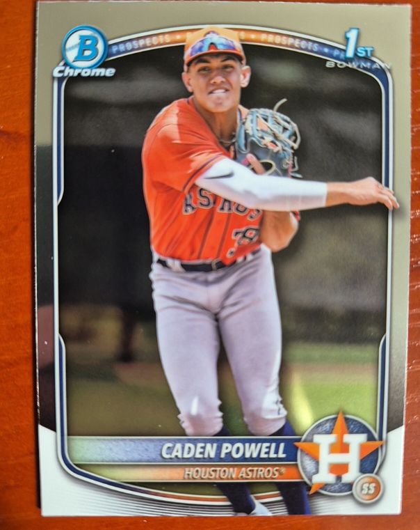 2025 Bowman Chrome #BCP-212 Caden Powell — front