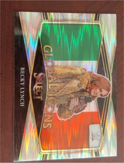 2022 Panini Select WWE Global Icons Flash Prizm Becky Lynch — front