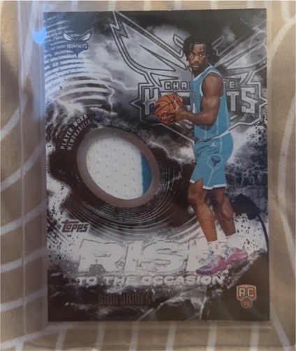 2025-26 Topps Basketball #RTO-SJ Sion James Rise To The Occasion Patch Rookie Card — front