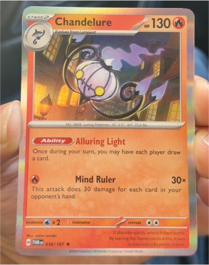 2024 Pokemon SV06: Twilight Masquerade #038/167 Chandelure — front