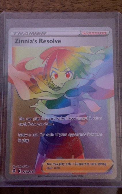 2021 Pokémon SWSH07: Evolving Skies #225 Zinnia's Resolve — front