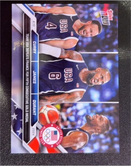 2024 Topps Now Olympic Games #26 Stephen Curry / LeBron James / Kevin Durant — front
