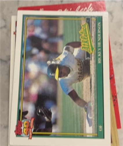 1991 Topps #670 Rickey Henderson — front