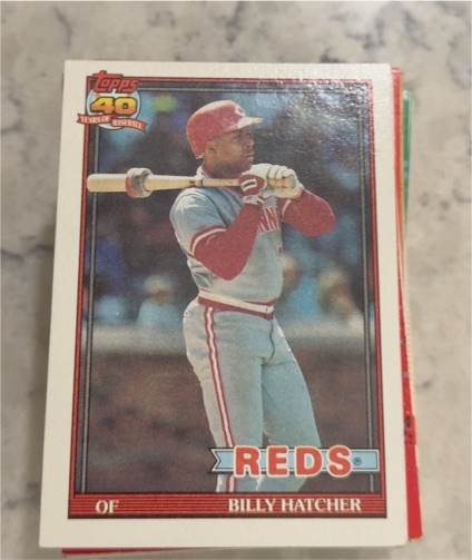 1991 Topps #604 Billy Hatcher — front