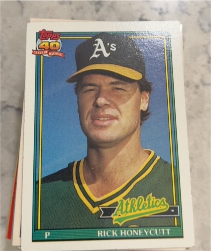 1991 Topps #67 Rick Honeycutt — front