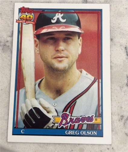 1991 Topps #673 Greg Olson — front